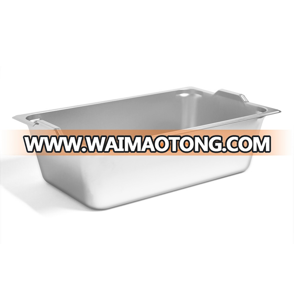 stainless steel 304 steam table pan GN pan hotel pan with two handles